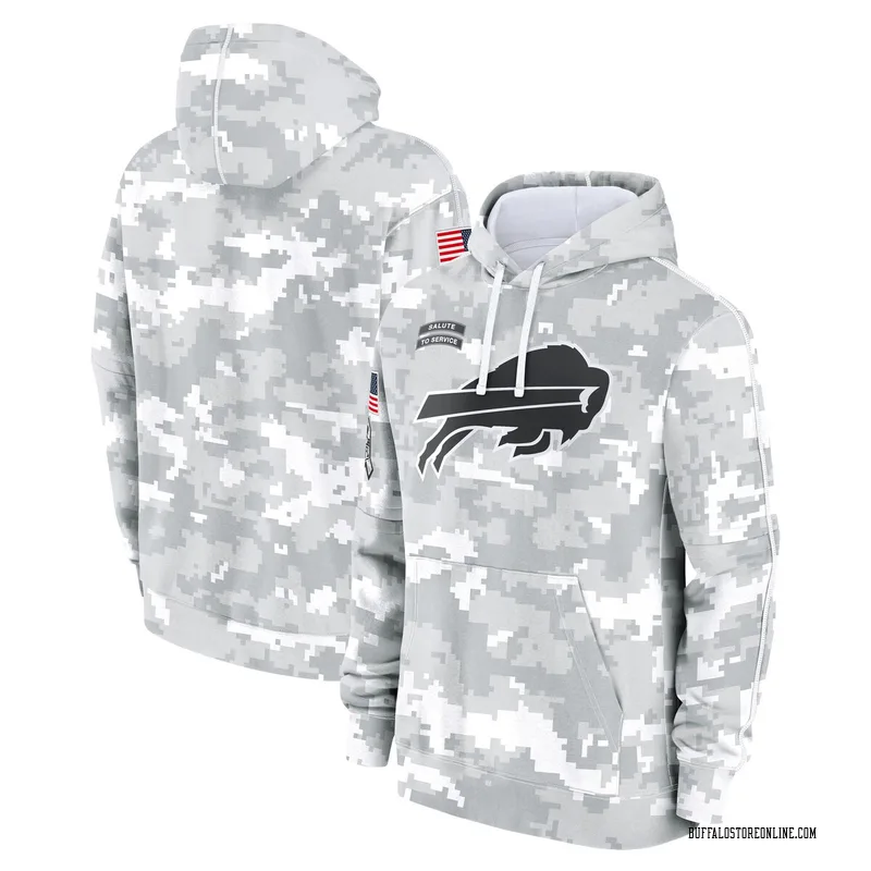 Arctic Camo Men's Buffalo Bills 2024 Salute to Service Club Fleece Pullover Hoodie