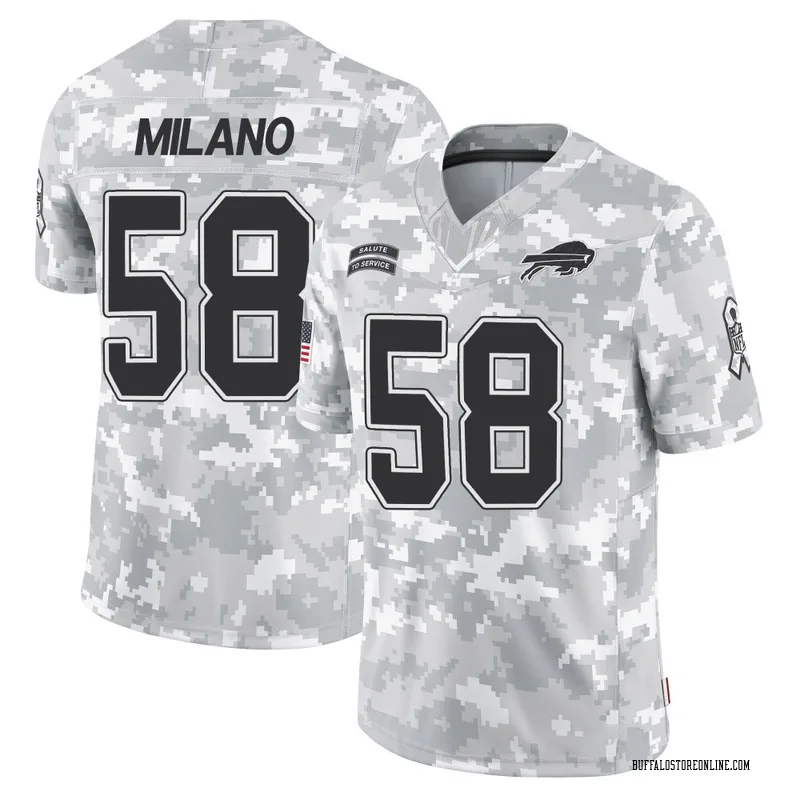 Arctic Camo Youth Matt Milano Buffalo Bills Limited 2024 Salute to Service Jersey