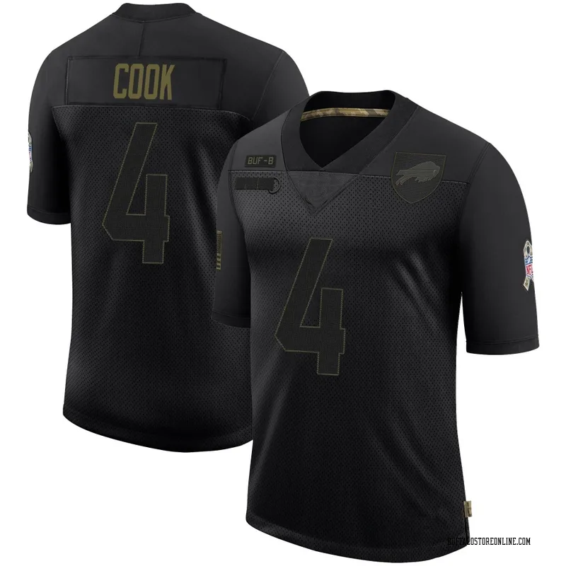 Black Men's James Cook Buffalo Bills Limited 2020 Salute To Service Jersey