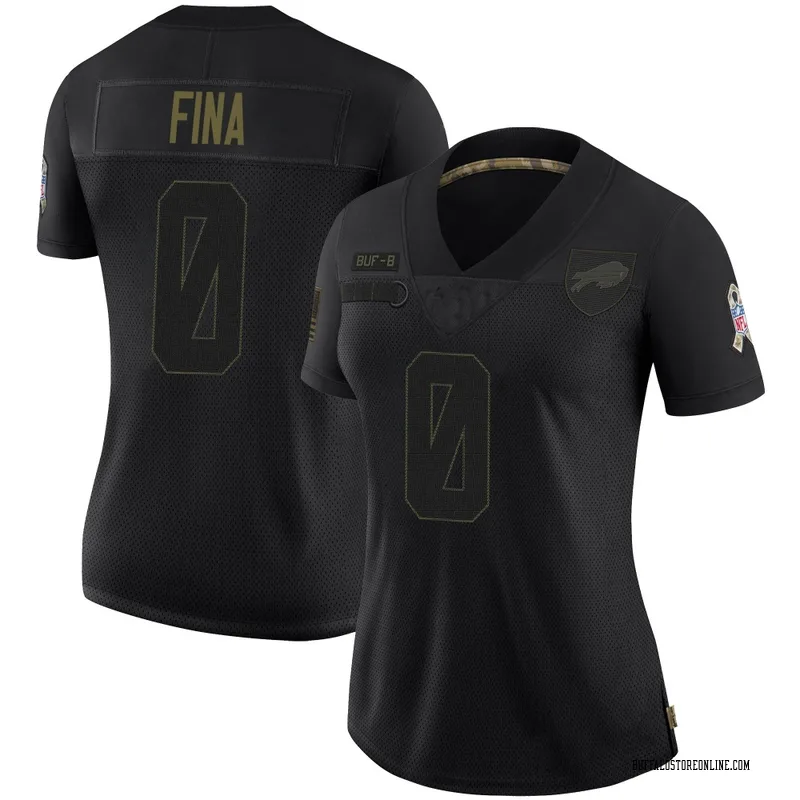 Black Women's Bruno Fina Buffalo Bills Limited 2020 Salute To Service Jersey