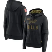 Black Women's Buffalo Bills 2020 Salute to Service Performance Pullover Hoodie