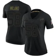 Black Women's Matt Milano Buffalo Bills Limited 2020 Salute To Service Jersey