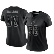 Black Women's Matt Milano Buffalo Bills Limited Reflective Jersey
