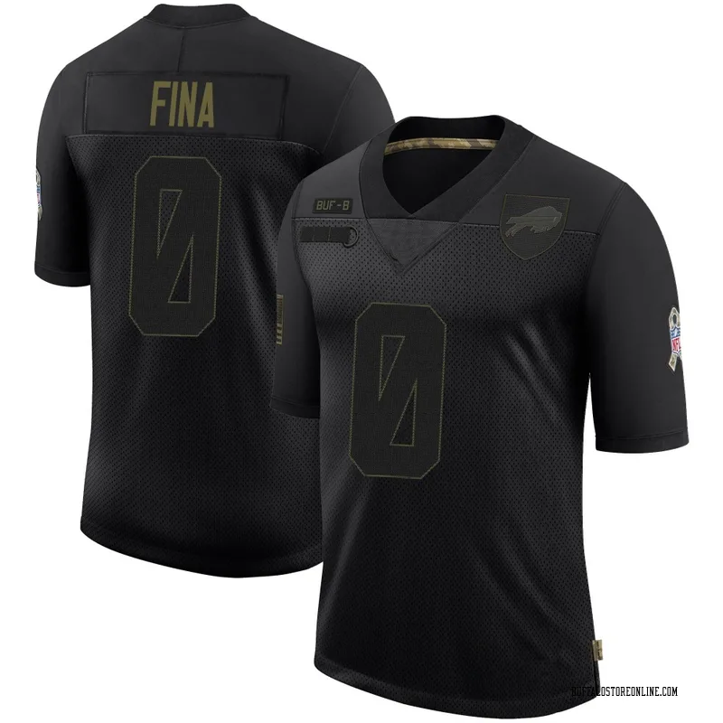 Black Youth Bruno Fina Buffalo Bills Limited 2020 Salute To Service Jersey