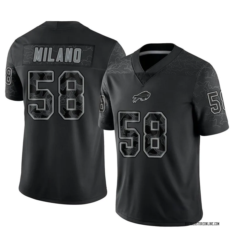 Black Youth Matt Milano Buffalo Bills Limited Reflective Jersey