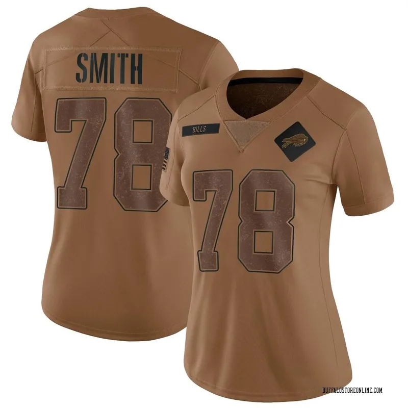 Brown Women's Bruce Smith Buffalo Bills Limited 2023 Salute To Service Jersey