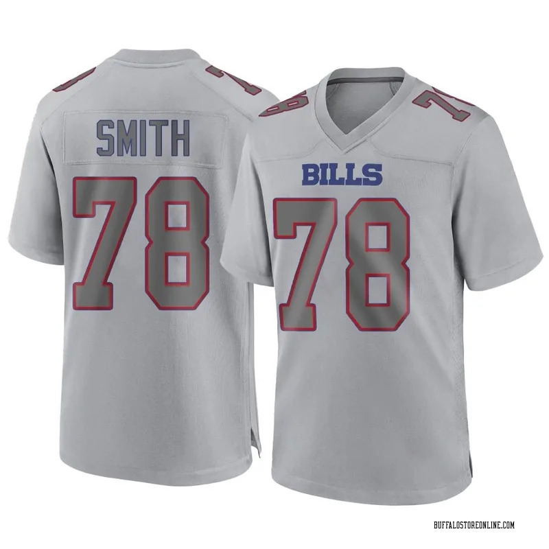 Gray Men's Bruce Smith Buffalo Bills Game Atmosphere Fashion Jersey