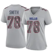 Gray Women's Bruce Smith Buffalo Bills Game Atmosphere Fashion Jersey