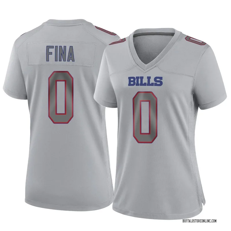 Gray Women's Bruno Fina Buffalo Bills Game Atmosphere Fashion Jersey
