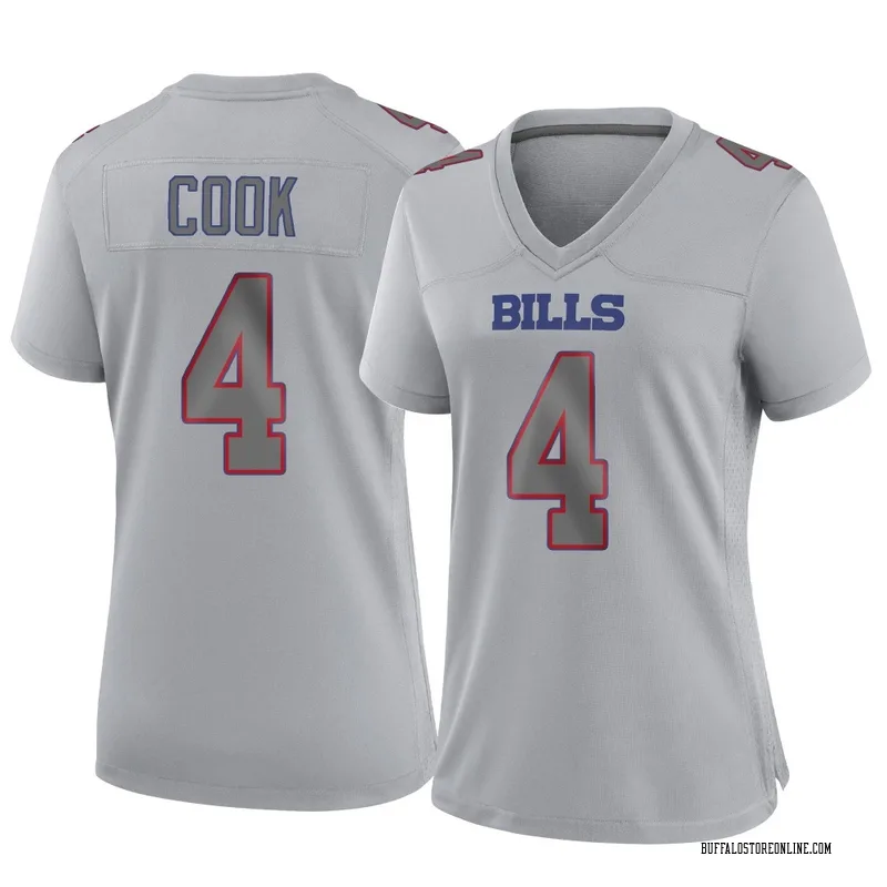 Gray Women's James Cook Buffalo Bills Game Atmosphere Fashion Jersey