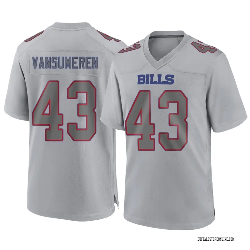 Gray Youth Ben VanSumeren Buffalo Bills Game Atmosphere Fashion Jersey