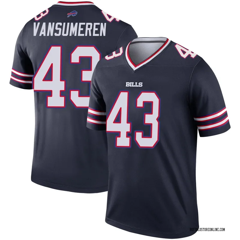 Navy Youth Ben VanSumeren Buffalo Bills Legend Inverted Jersey