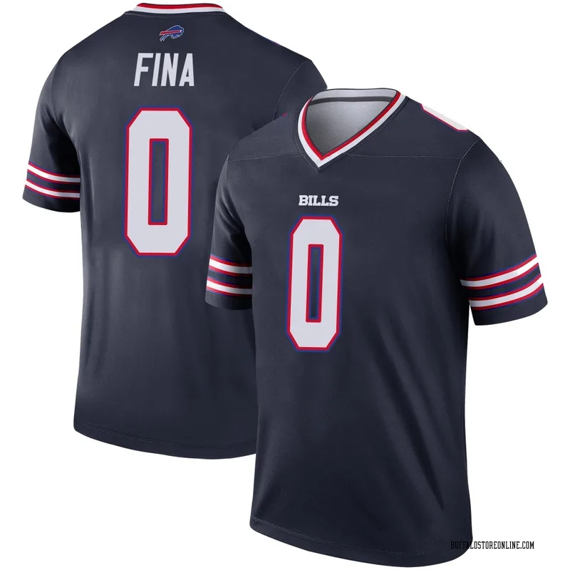 Navy Youth Bruno Fina Buffalo Bills Legend Inverted Jersey