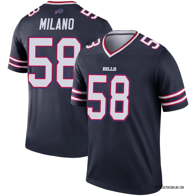 Navy Youth Matt Milano Buffalo Bills Legend Inverted Jersey