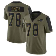 Olive Men's Bruce Smith Buffalo Bills Limited 2021 Salute To Service Jersey