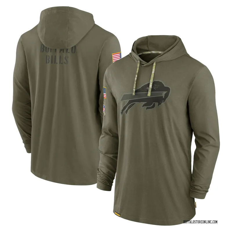 Olive Men's Buffalo Bills 2022 Salute to Service Tonal Pullover Hoodie