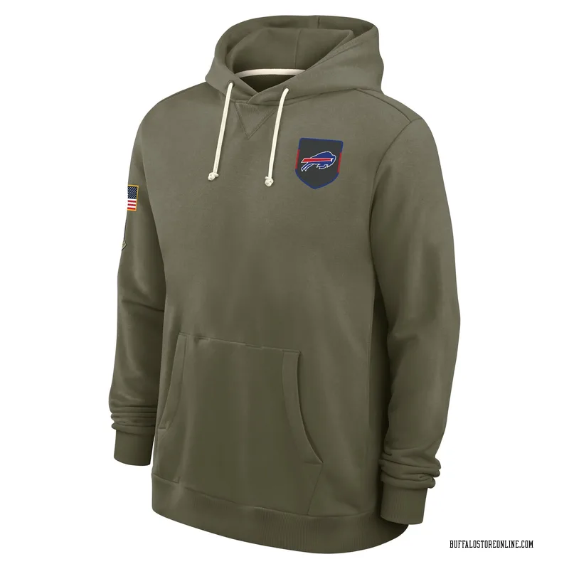 Olive Men's Buffalo Bills 2025 Salute to Service Sideline Hoodie