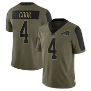 Olive Men's James Cook Buffalo Bills Limited 2021 Salute To Service Jersey