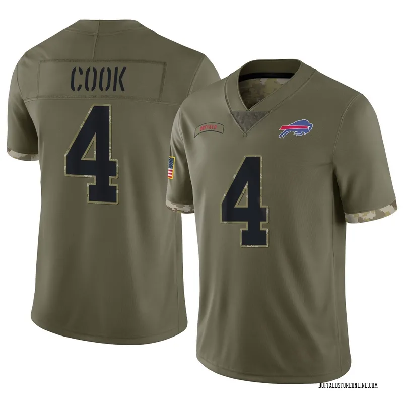 Olive Men's James Cook Buffalo Bills Limited 2022 Salute To Service Jersey