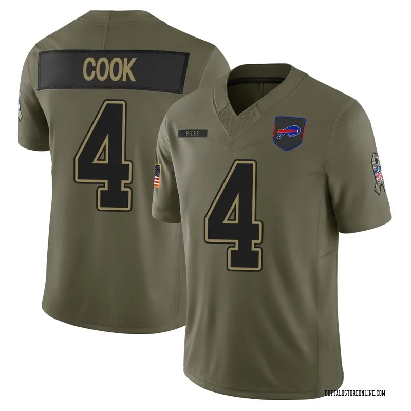 Olive Men's James Cook Buffalo Bills Limited 2025 Salute to Service Jersey