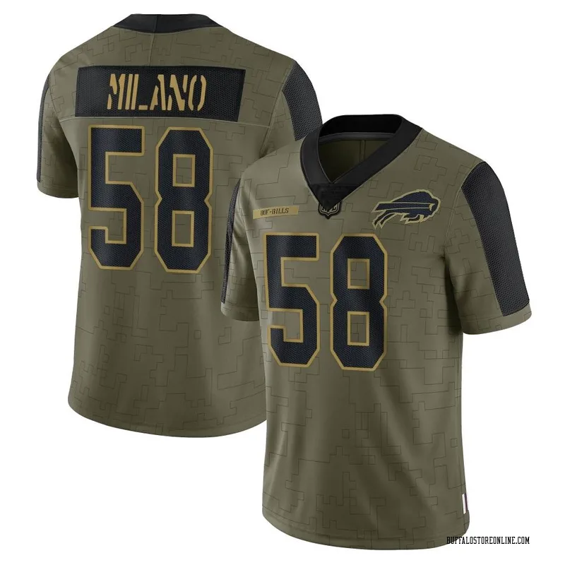 Olive Men's Matt Milano Buffalo Bills Limited 2021 Salute To Service Jersey