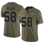 Olive Men's Matt Milano Buffalo Bills Limited 2022 Salute To Service Jersey
