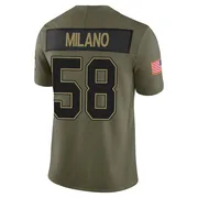 Olive Men's Matt Milano Buffalo Bills Limited 2025 Salute to Service Jersey
