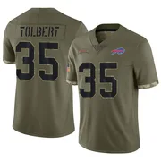 Olive Men's Mike Tolbert Buffalo Bills Limited 2022 Salute To Service Jersey