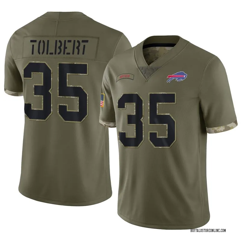 Olive Men's Mike Tolbert Buffalo Bills Limited 2022 Salute To Service Jersey