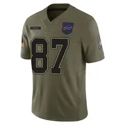 Olive Men's Tanner Gentry Buffalo Bills Limited 2025 Salute to Service Jersey