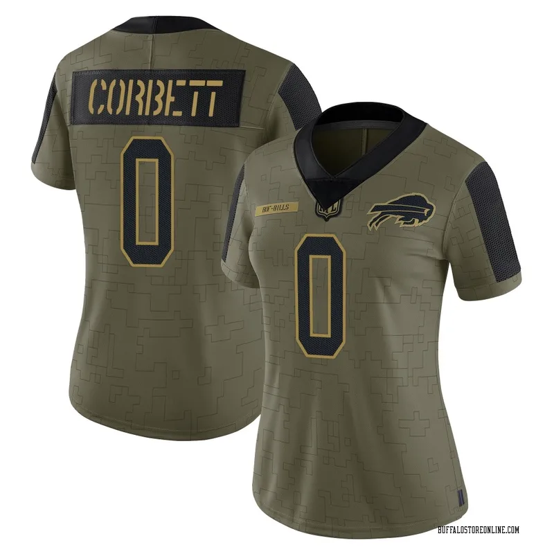 Olive Women's Austin Corbett Buffalo Bills Limited 2021 Salute To Service Jersey