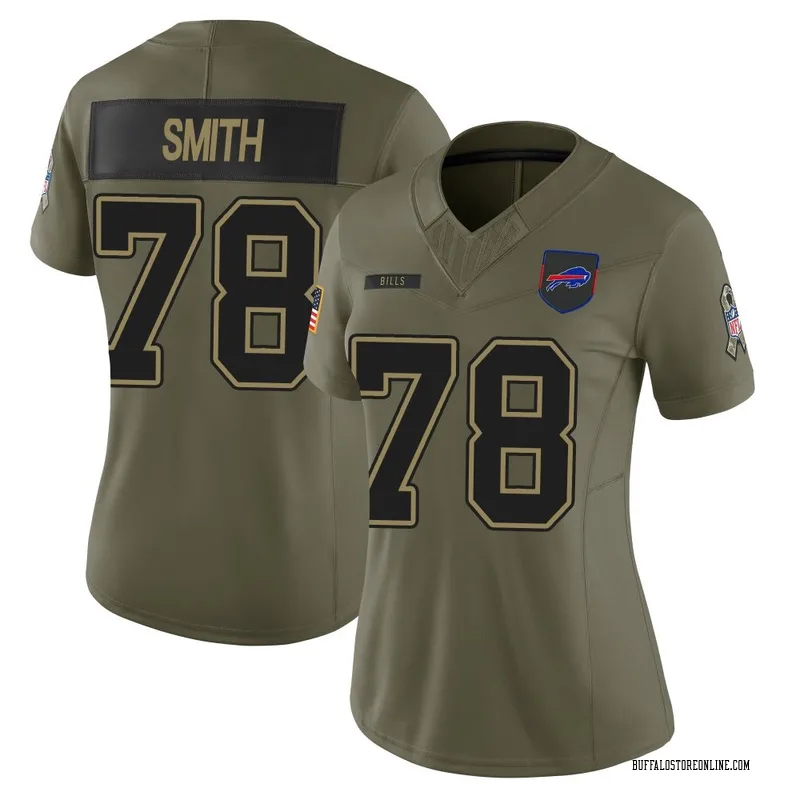 Olive Women's Bruce Smith Buffalo Bills Limited 2025 Salute to Service Jersey