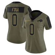 Olive Women's Bruno Fina Buffalo Bills Limited 2021 Salute To Service Jersey
