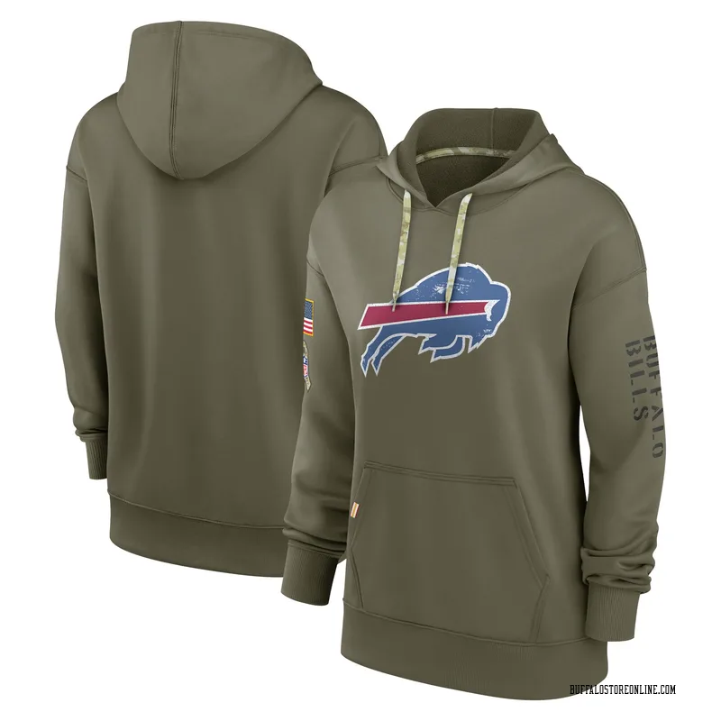 Olive Women's Buffalo Bills 2022 Salute To Service Performance Pullover
