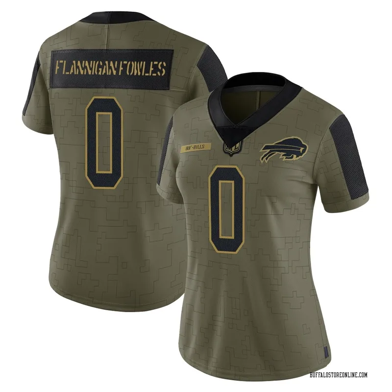 Olive Women's Demetrius Flannigan-Fowles Buffalo Bills Limited 2021 Salute To Service Jersey