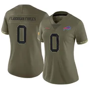 Olive Women's Demetrius Flannigan-Fowles Buffalo Bills Limited 2022 Salute To Service Jersey