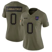 Olive Women's Demetrius Flannigan-Fowles Buffalo Bills Limited 2025 Salute to Service Jersey