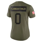 Olive Women's Demetrius Flannigan-Fowles Buffalo Bills Limited 2025 Salute to Service Jersey