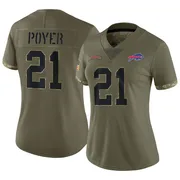 Olive Women's Jordan Poyer Buffalo Bills Limited 2022 Salute To Service Jersey