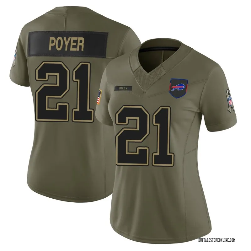 Olive Women's Jordan Poyer Buffalo Bills Limited 2025 Salute to Service Jersey