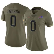 Olive Women's Mac Dalena Buffalo Bills Limited 2022 Salute To Service Jersey