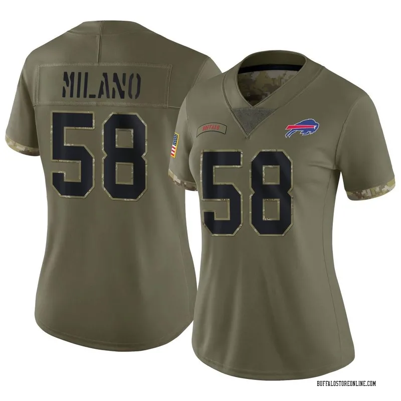 Olive Women's Matt Milano Buffalo Bills Limited 2022 Salute To Service Jersey