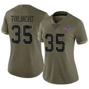 Olive Women's Mike Tolbert Buffalo Bills Limited 2022 Salute To Service Jersey