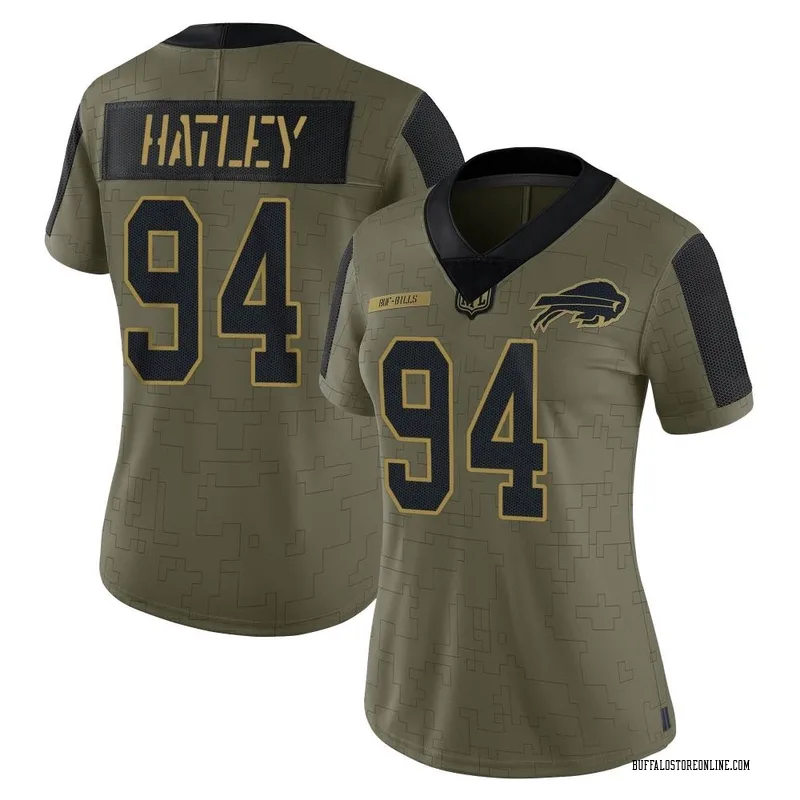 Olive Women's Rickey Hatley Buffalo Bills Limited 2021 Salute To Service Jersey