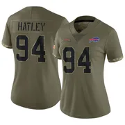 Olive Women's Rickey Hatley Buffalo Bills Limited 2022 Salute To Service Jersey