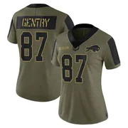 Olive Women's Tanner Gentry Buffalo Bills Limited 2021 Salute To Service Jersey