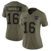 Olive Women's Trent Sherfield Buffalo Bills Limited 2025 Salute to Service Jersey