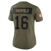 Olive Women's Trent Sherfield Buffalo Bills Limited 2025 Salute to Service Jersey