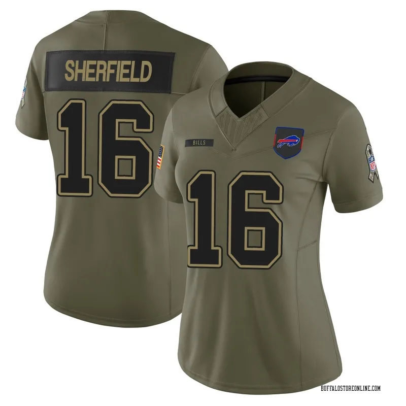 Olive Women's Trent Sherfield Buffalo Bills Limited 2025 Salute to Service Jersey