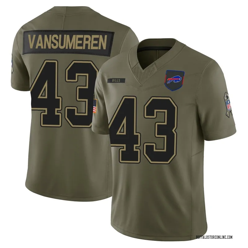 Olive Youth Ben VanSumeren Buffalo Bills Limited 2025 Salute to Service Jersey
